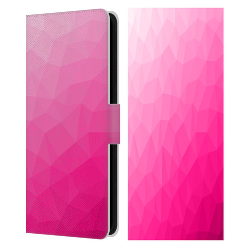 PLdesign Geometric Patterns Hot Pink Gradient Mesh Leather Book Wallet Case Cover For Samsung Galaxy S23 FE 5G