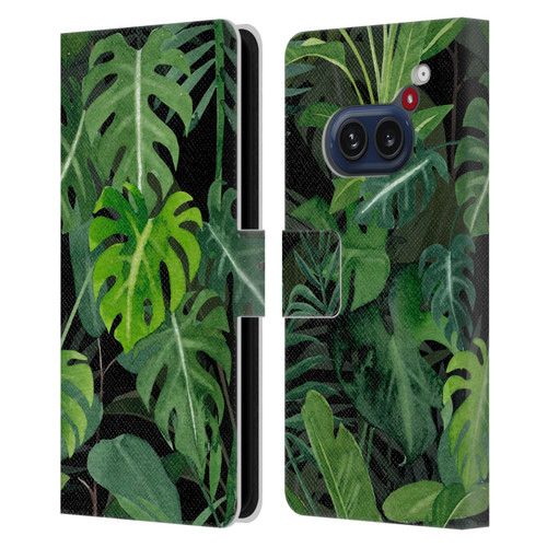 LebensArt Jungle Plants And Animals Monstera Leather Book Wallet Case Cover For Nothing Phone (2a)