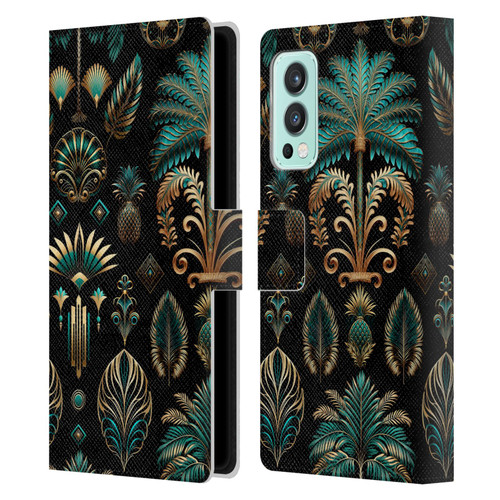 LebensArt Mix Art Art Deco Gold Teal Kopie Leather Book Wallet Case Cover For OnePlus Nord 2 5G