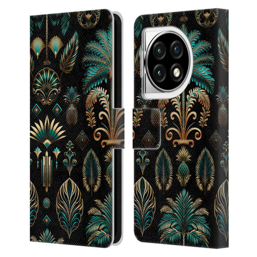 LebensArt Mix Art Art Deco Gold Teal Kopie Leather Book Wallet Case Cover For OPPO OnePlus Ace 3 5G