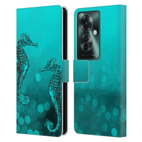 LebensArt Mix Art Seahorse Leather Book Wallet Case Cover For OPPO Reno11 F 5G / F25 Pro 5G