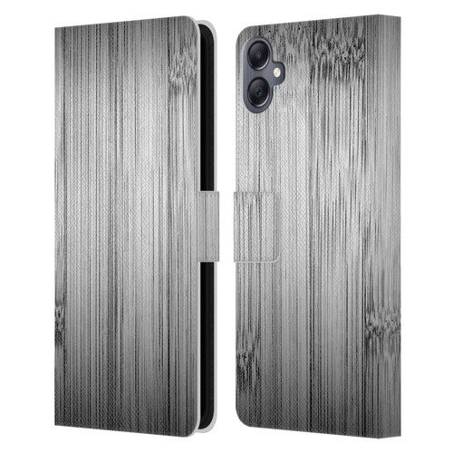 PLdesign Wood Prints Bamboo Burnt Gray Ombre Leather Book Wallet Case Cover For Samsung Galaxy A05