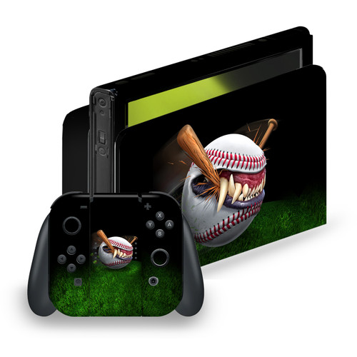 Tom Wood Monsters & Horrors Baseball Vinyl Sticker Skin Decal Cover for Nintendo Switch OLED Bundle