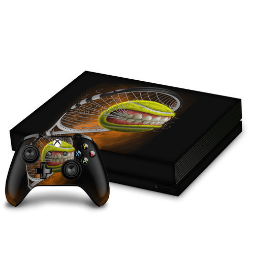 Tom Wood Monsters & Horrors Tennis Vinyl Sticker Skin Decal Cover for Microsoft Xbox One X Bundle