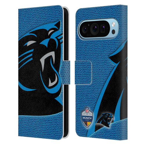 NFL 2024 International Games Munich Panthers Leather Book Wallet Case Cover For Google Pixel 9 / Pixel 9 Pro