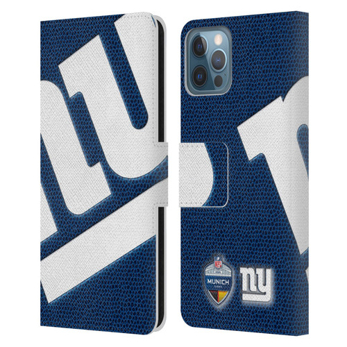 NFL 2024 International Games Munich Giants Leather Book Wallet Case Cover For Apple iPhone 12 / iPhone 12 Pro