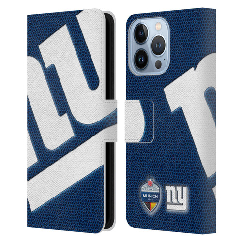 NFL 2024 International Games Munich Giants Leather Book Wallet Case Cover For Apple iPhone 13 Pro