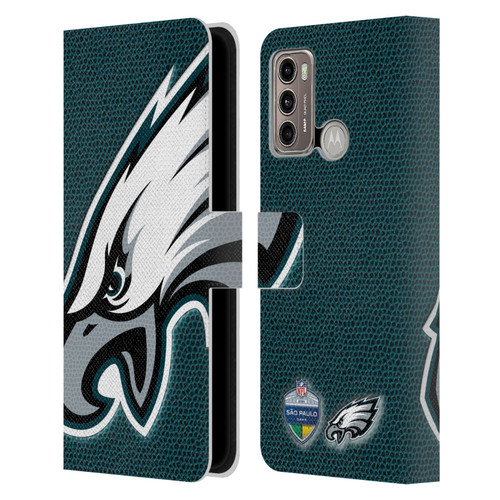 NFL 2024 International Games São Paulo Eagles Leather Book Wallet Case Cover For Motorola Moto G60 / Moto G40 Fusion