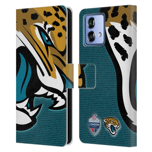 NFL 2024 International Games London Jaguars Leather Book Wallet Case Cover For Motorola Moto G84 5G