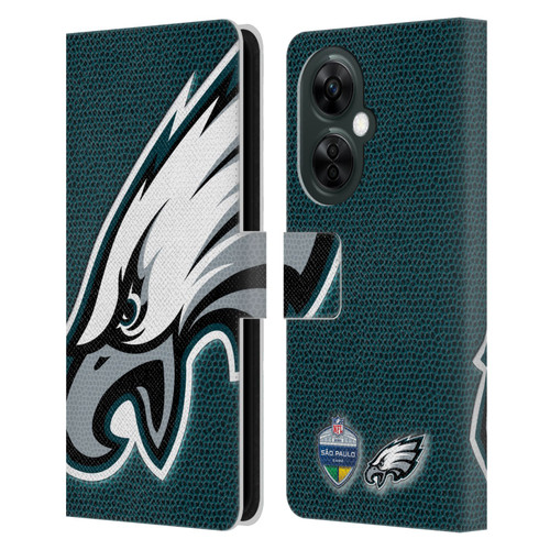 NFL 2024 International Games São Paulo Eagles Leather Book Wallet Case Cover For OnePlus Nord CE 3 Lite 5G