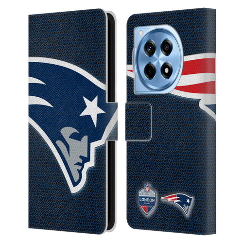 NFL 2024 International Games London Patriots Leather Book Wallet Case Cover For OnePlus 12R