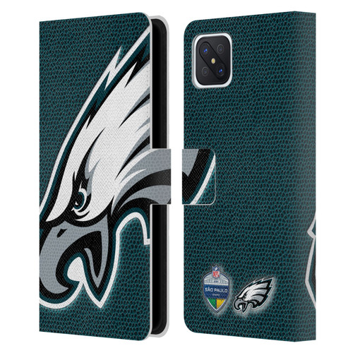 NFL 2024 International Games São Paulo Eagles Leather Book Wallet Case Cover For OPPO Reno4 Z 5G