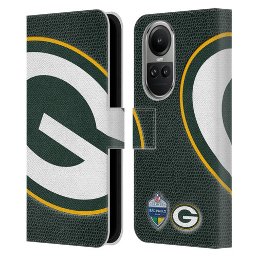 NFL 2024 International Games São Paulo Packers Leather Book Wallet Case Cover For OPPO Reno10 5G / Reno10 Pro 5G
