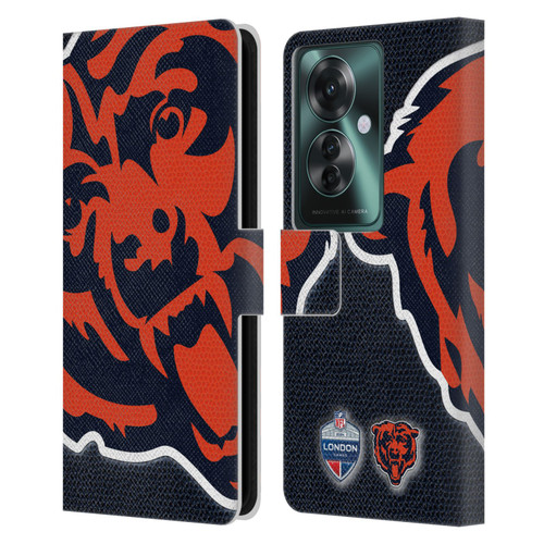 NFL 2024 International Games London Bears Leather Book Wallet Case Cover For OPPO Reno11 F 5G / F25 Pro 5G