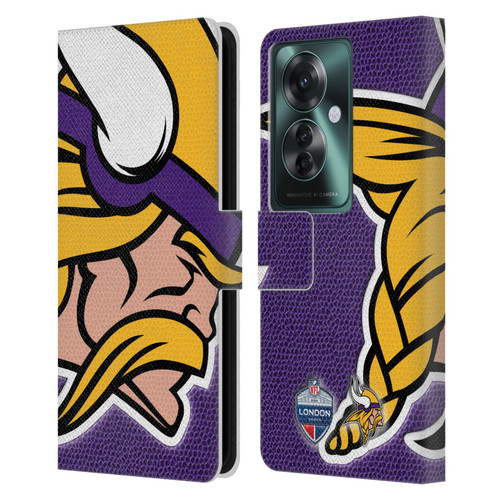 NFL 2024 International Games London Vikings Leather Book Wallet Case Cover For OPPO Reno11 F 5G / F25 Pro 5G