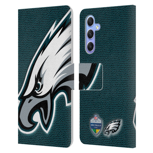 NFL 2024 International Games São Paulo Eagles Leather Book Wallet Case Cover For Samsung Galaxy A34 5G