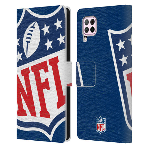 NFL Shield Oversized Leather Book Wallet Case Cover For Huawei Nova 6 SE / P40 Lite