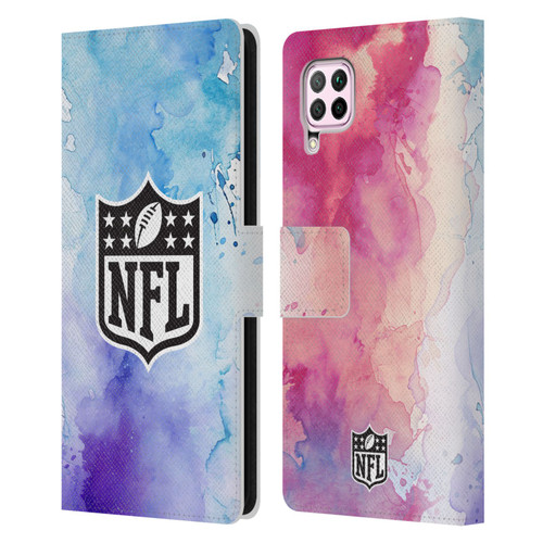 NFL Shield Watercolor Leather Book Wallet Case Cover For Huawei Nova 6 SE / P40 Lite