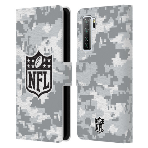 NFL Shield Digital Camouflage Leather Book Wallet Case Cover For Huawei Nova 7 SE/P40 Lite 5G
