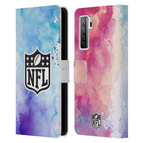 NFL Shield Watercolor Leather Book Wallet Case Cover For Huawei Nova 7 SE/P40 Lite 5G