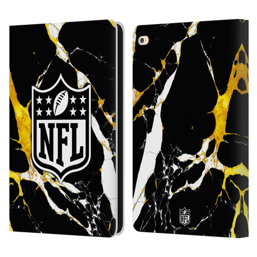 NFL Shield Marble Leather Book Wallet Case Cover For Apple iPad Air 2 (2014)