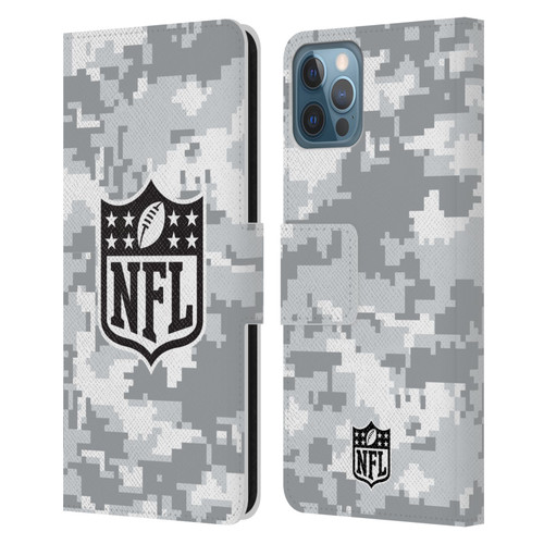 NFL Shield Digital Camouflage Leather Book Wallet Case Cover For Apple iPhone 12 / iPhone 12 Pro