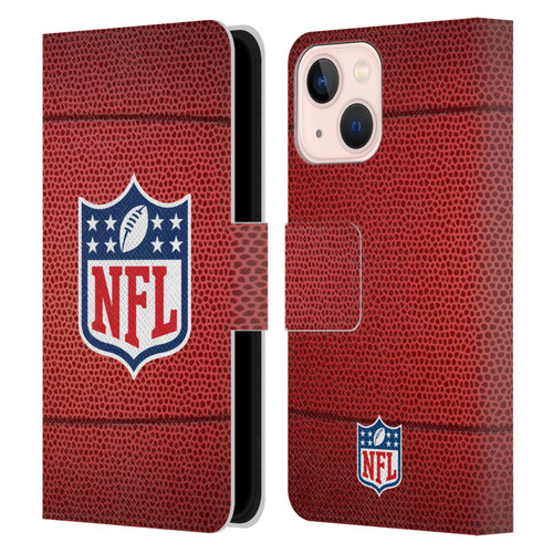 NFL Shield Football Leather Book Wallet Case Cover For Apple iPhone 13 Mini