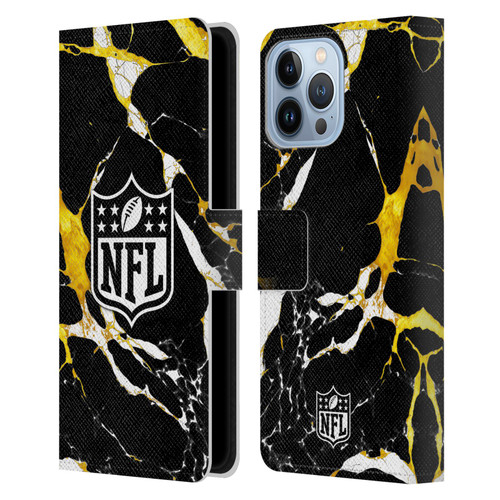 NFL Shield Marble Leather Book Wallet Case Cover For Apple iPhone 13 Pro Max
