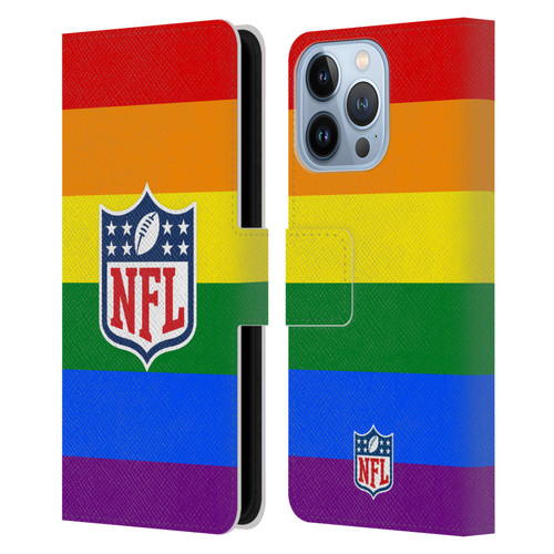 NFL Shield Pride Leather Book Wallet Case Cover For Apple iPhone 13 Pro