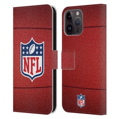 NFL Shield Football Leather Book Wallet Case Cover For Apple iPhone 15 Pro Max