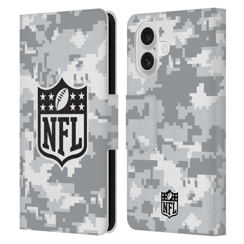 NFL Shield Digital Camouflage Leather Book Wallet Case Cover For Apple iPhone 16