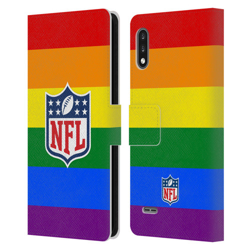NFL Shield Pride Leather Book Wallet Case Cover For LG K22