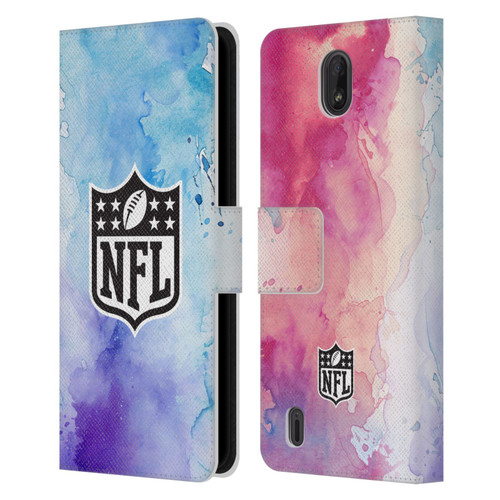 NFL Shield Watercolor Leather Book Wallet Case Cover For Nokia C01 Plus/C1 2nd Edition