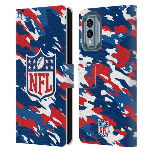 NFL Shield Camouflage Leather Book Wallet Case Cover For Nokia X30