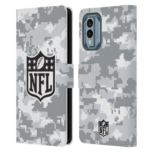 NFL Shield Digital Camouflage Leather Book Wallet Case Cover For Nokia X30
