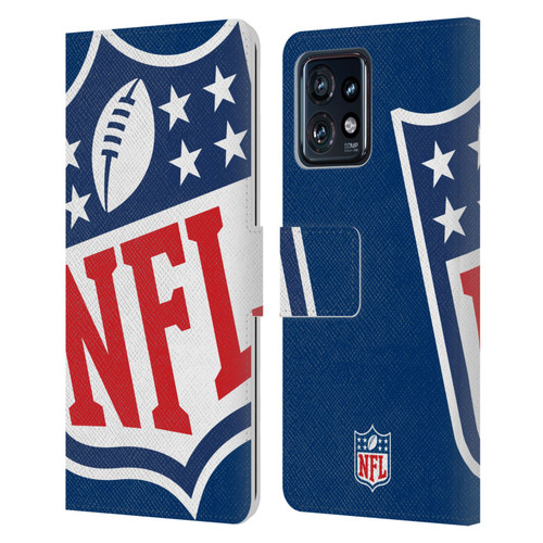 NFL Shield Oversized Leather Book Wallet Case Cover For Motorola Moto Edge 40 Pro