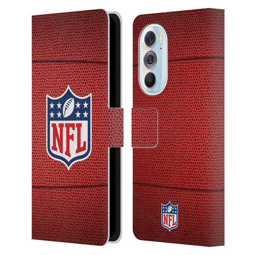 NFL Shield Football Leather Book Wallet Case Cover For Motorola Edge X30