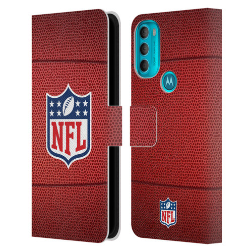 NFL Shield Football Leather Book Wallet Case Cover For Motorola Moto G71 5G