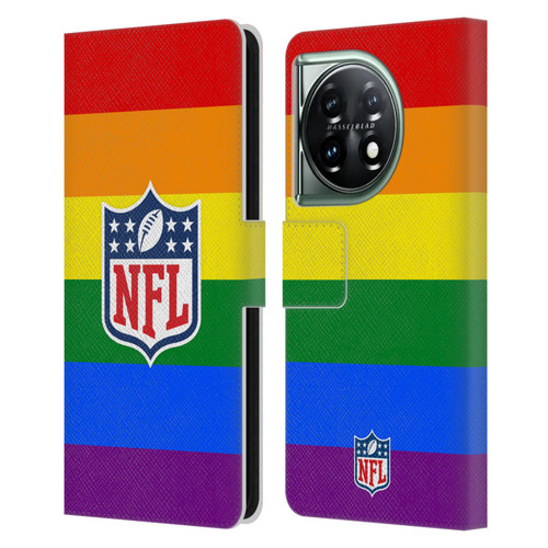 NFL Shield Pride Leather Book Wallet Case Cover For OnePlus 11 5G