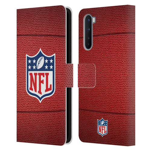 NFL Shield Football Leather Book Wallet Case Cover For OnePlus Nord 5G