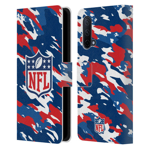 NFL Shield Camouflage Leather Book Wallet Case Cover For OnePlus Nord CE 5G