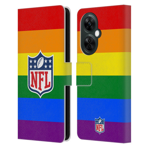 NFL Shield Pride Leather Book Wallet Case Cover For OnePlus Nord CE 3 Lite 5G