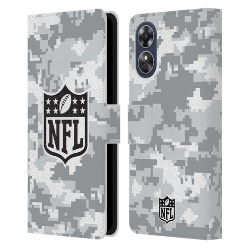 NFL Shield Digital Camouflage Leather Book Wallet Case Cover For OPPO A17
