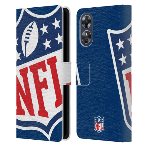 NFL Shield Oversized Leather Book Wallet Case Cover For OPPO A17