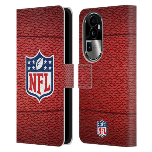 NFL Shield Football Leather Book Wallet Case Cover For OPPO Reno10 Pro+