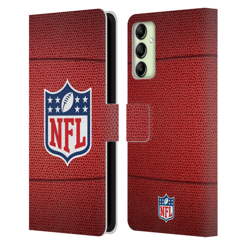 NFL Shield Football Leather Book Wallet Case Cover For Samsung Galaxy A14 5G