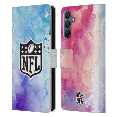 NFL Shield Watercolor Leather Book Wallet Case Cover For Samsung Galaxy A15