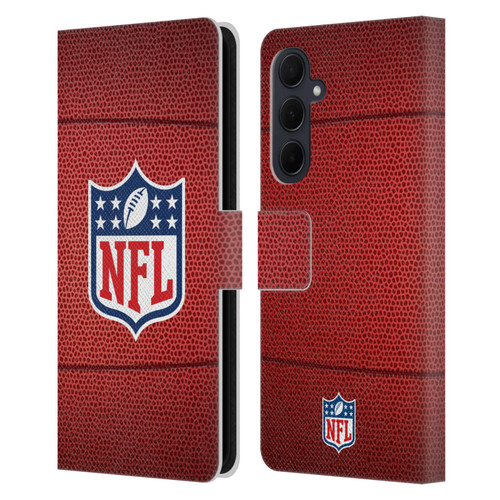 NFL Shield Football Leather Book Wallet Case Cover For Samsung Galaxy A35 5G