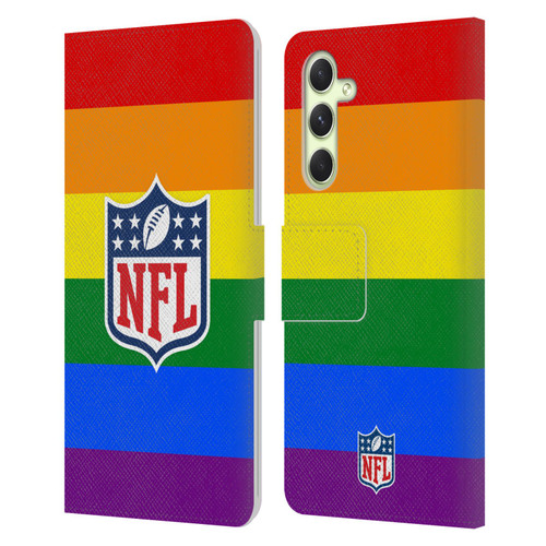 NFL Shield Pride Leather Book Wallet Case Cover For Samsung Galaxy A54 5G