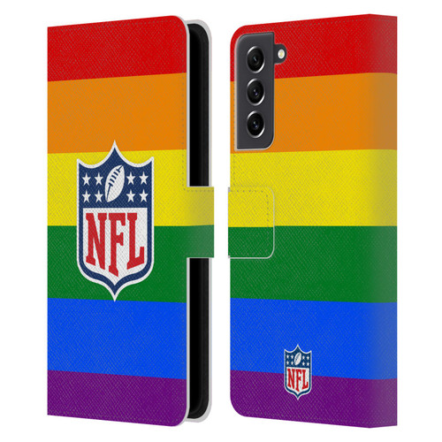 NFL Shield Pride Leather Book Wallet Case Cover For Samsung Galaxy S21 FE 5G
